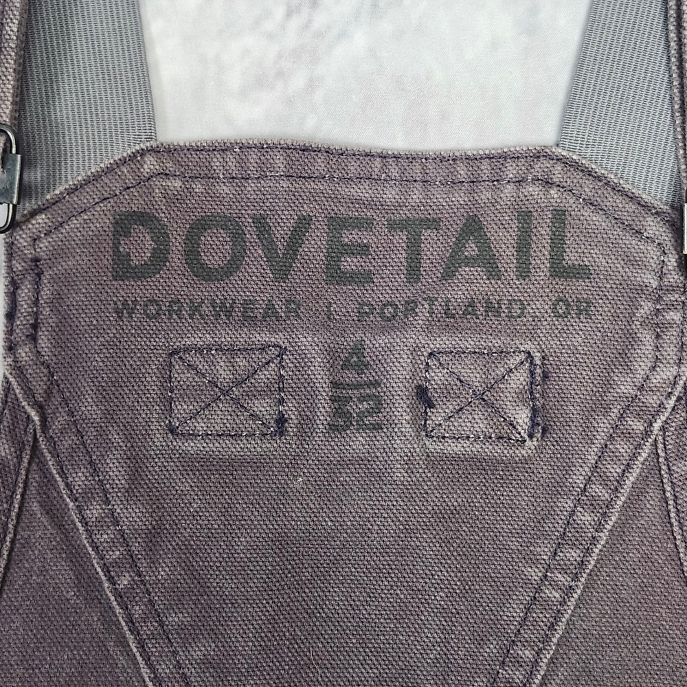Dovetail Workwear Overalls Womens Size 4/32 Gray Freshley Utility Bib Carpenter - Picture 2 of 12